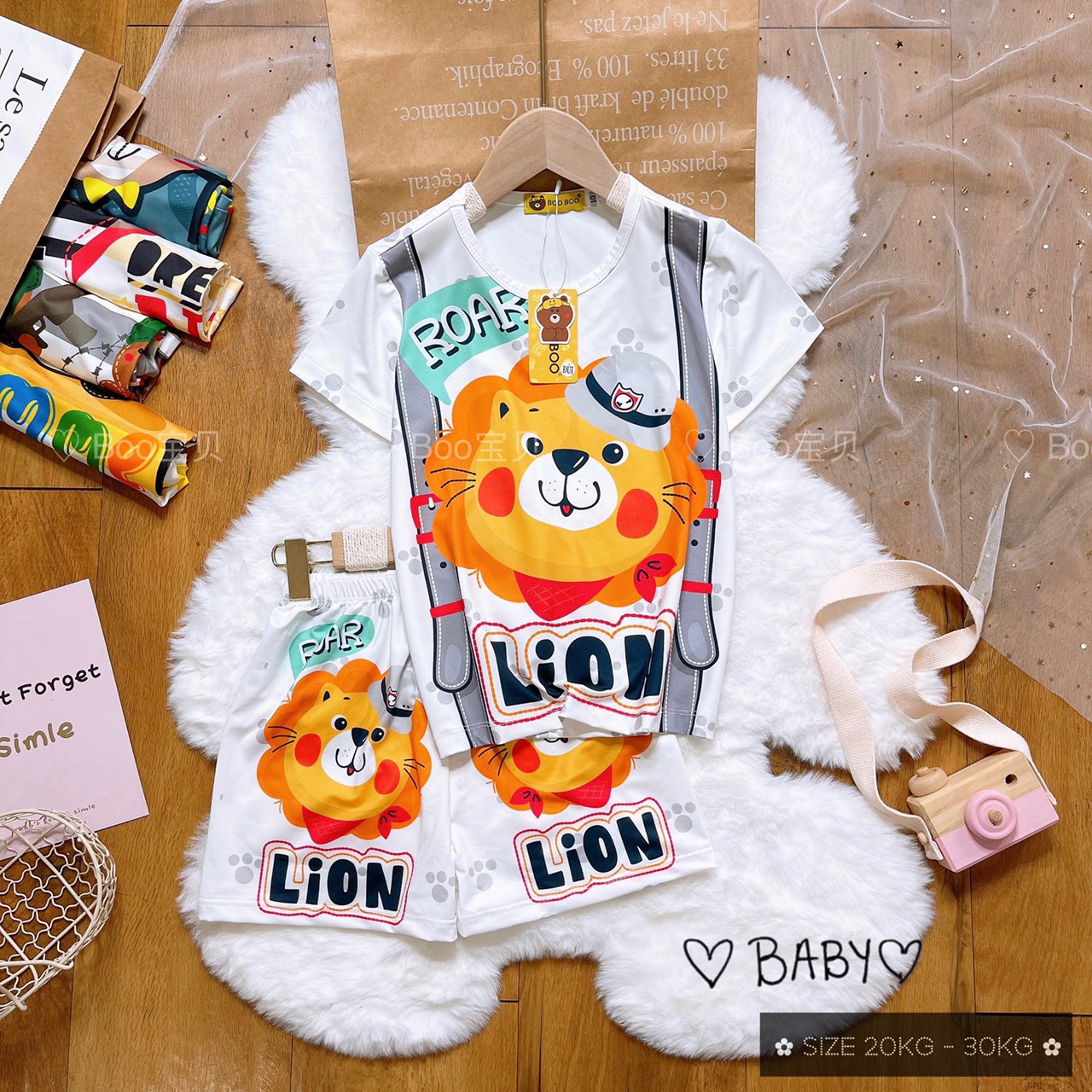 Đồ Bộ Pijama Thun Baby Họa Tiết Hoạt Hình Dễ Thương Cho Bé Trai P4 - form 20-30kg