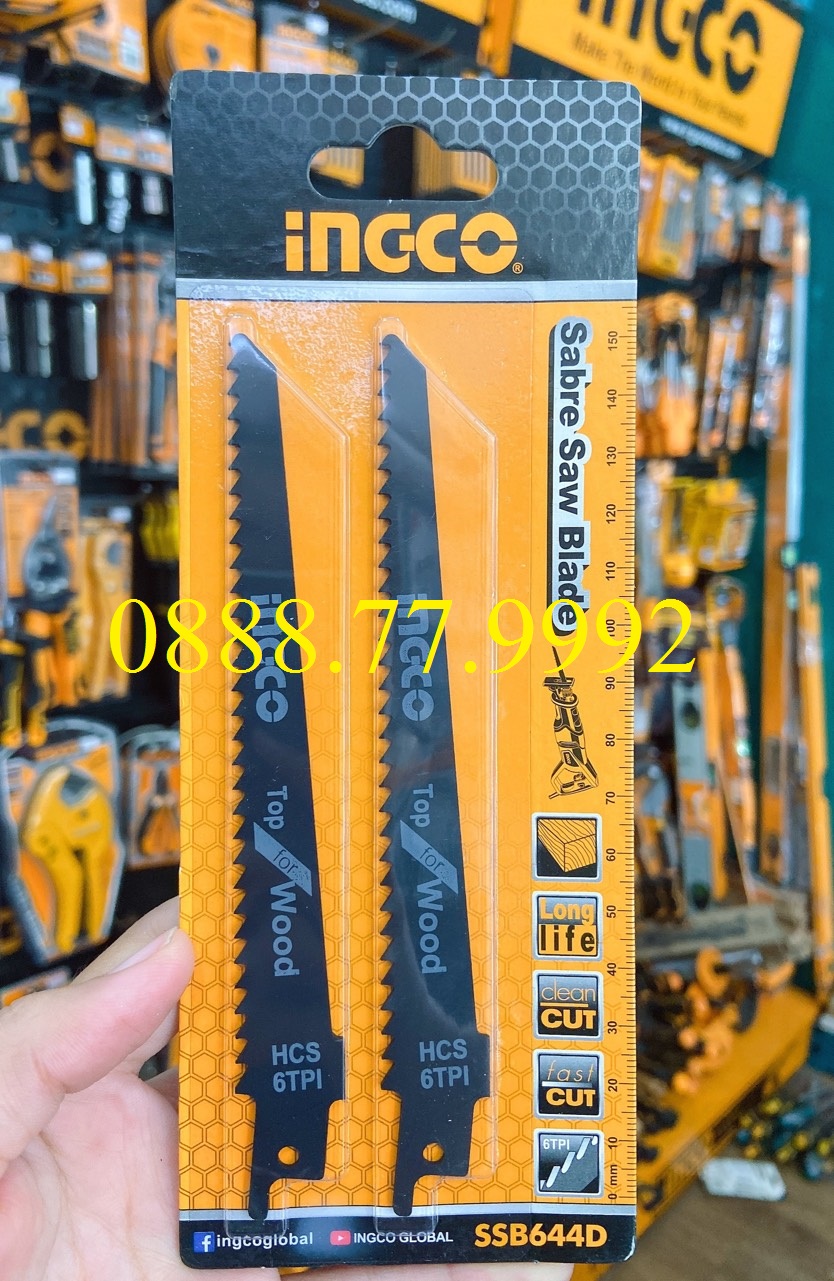 Bộ 2 lưỡi cưa kiếm ingco ssb644d