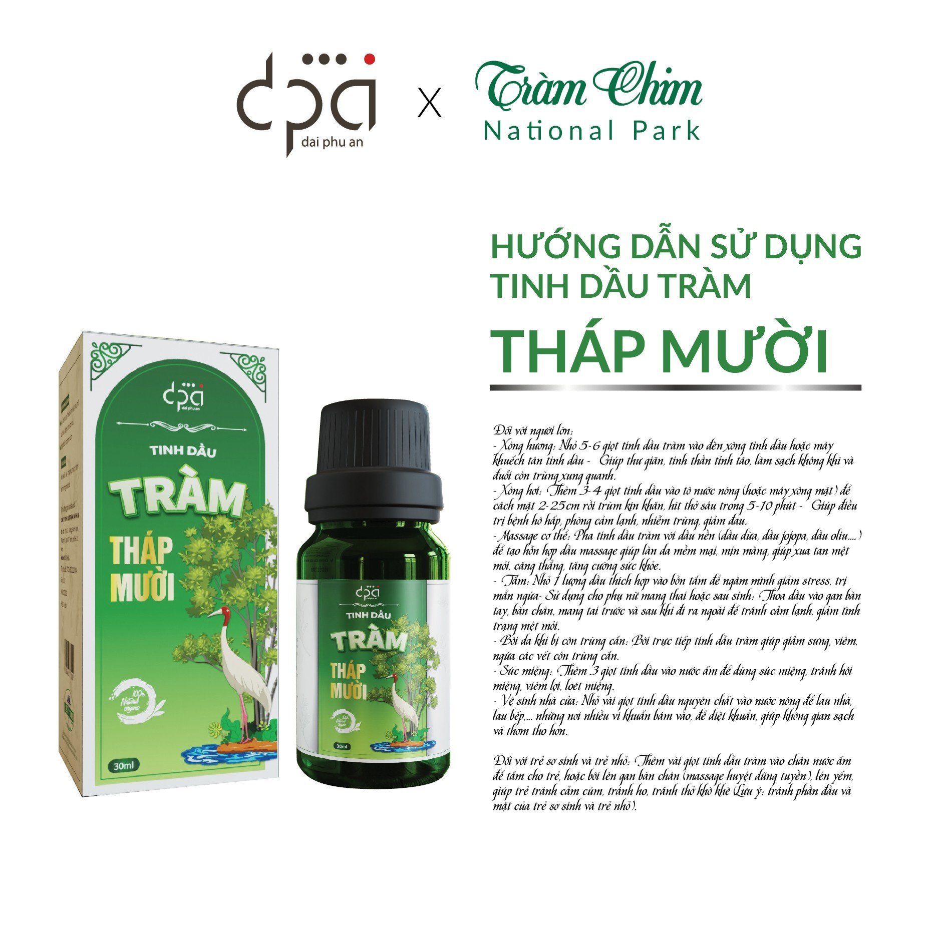 Tinh dầu tràm Tháp Mười (C/30ml)