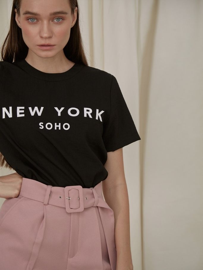 COCO SIN - Áo Lụa Đen New York Soho