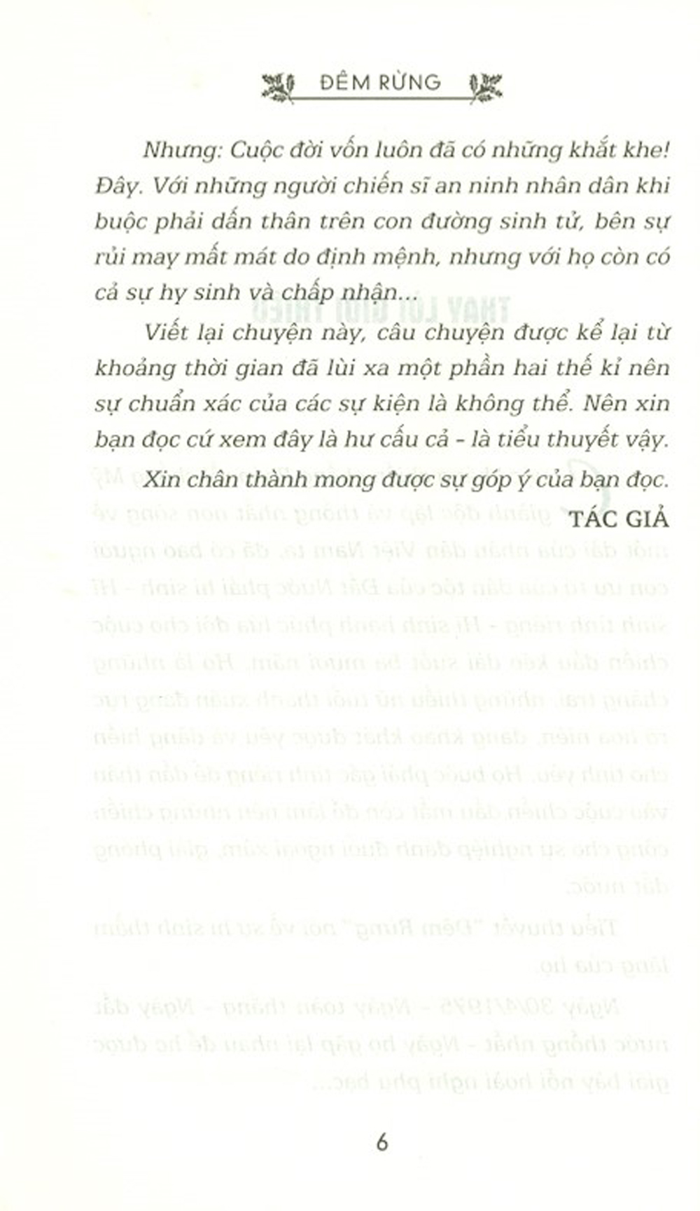 Đêm Rừng - Tiểu Thuyết