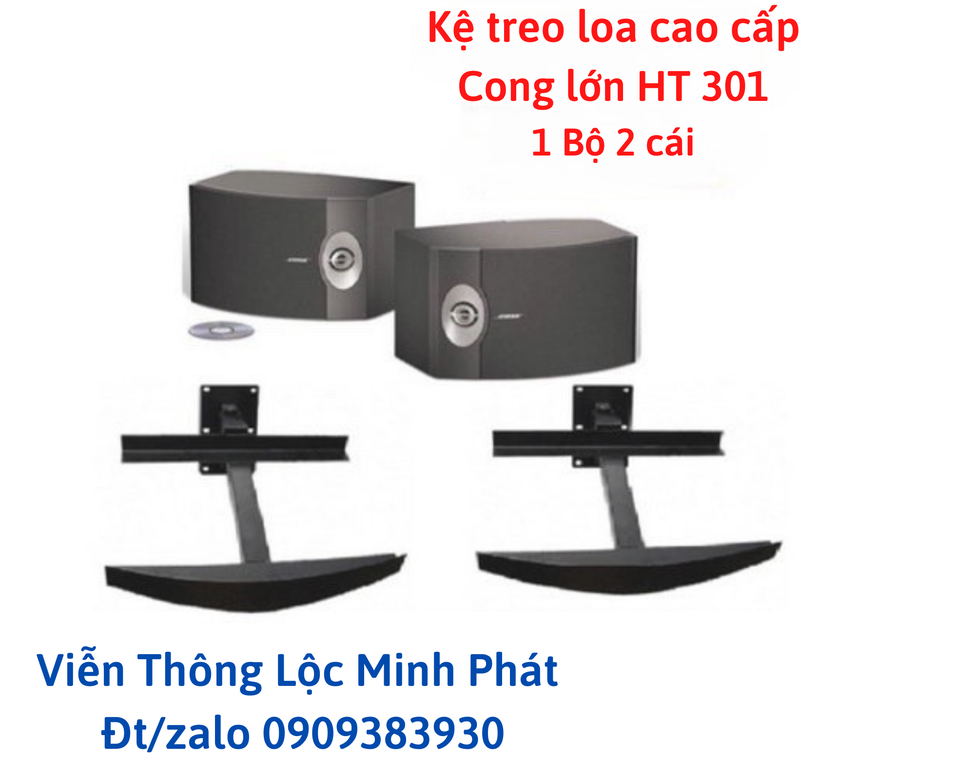Kệ Treo Loa Cao Cấp Cong Lớn HT 301