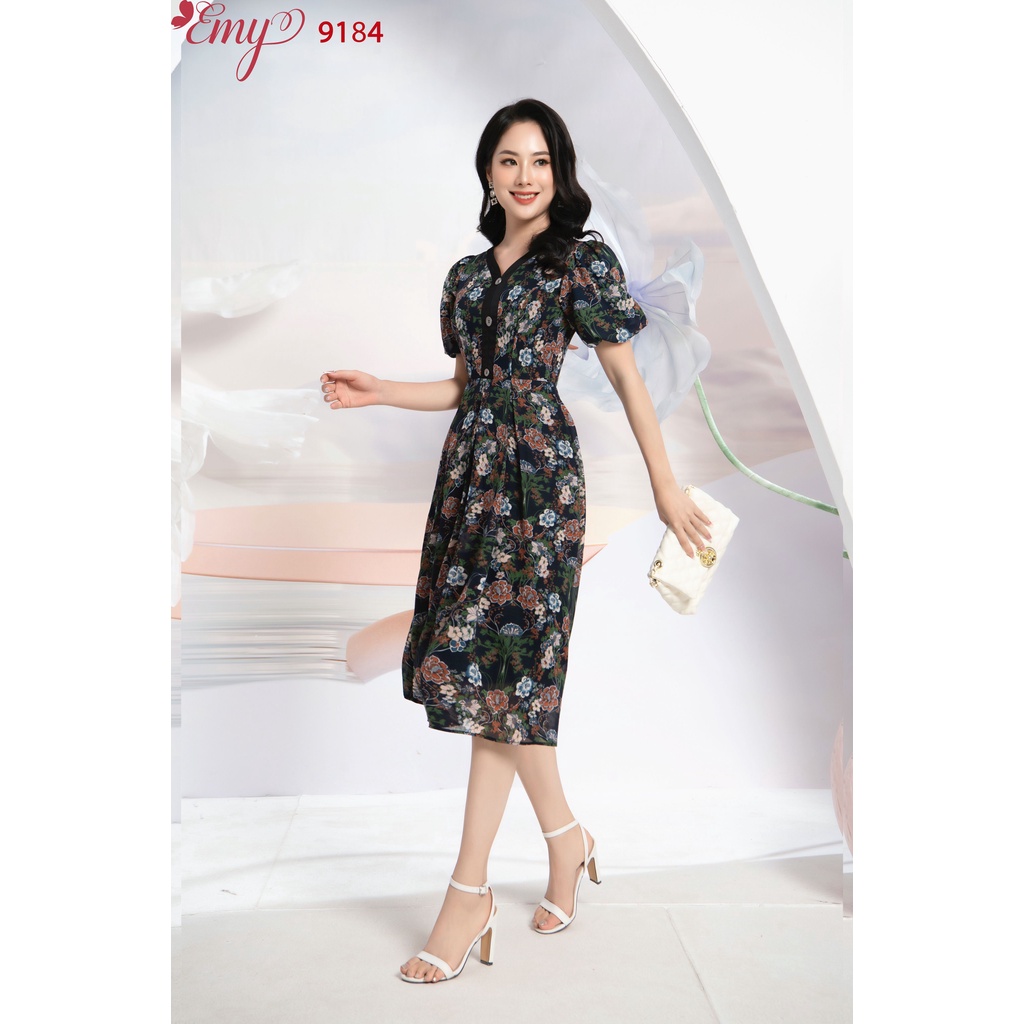 Đầm EMY EM9184 Xoè Tay Bí Có Túi
