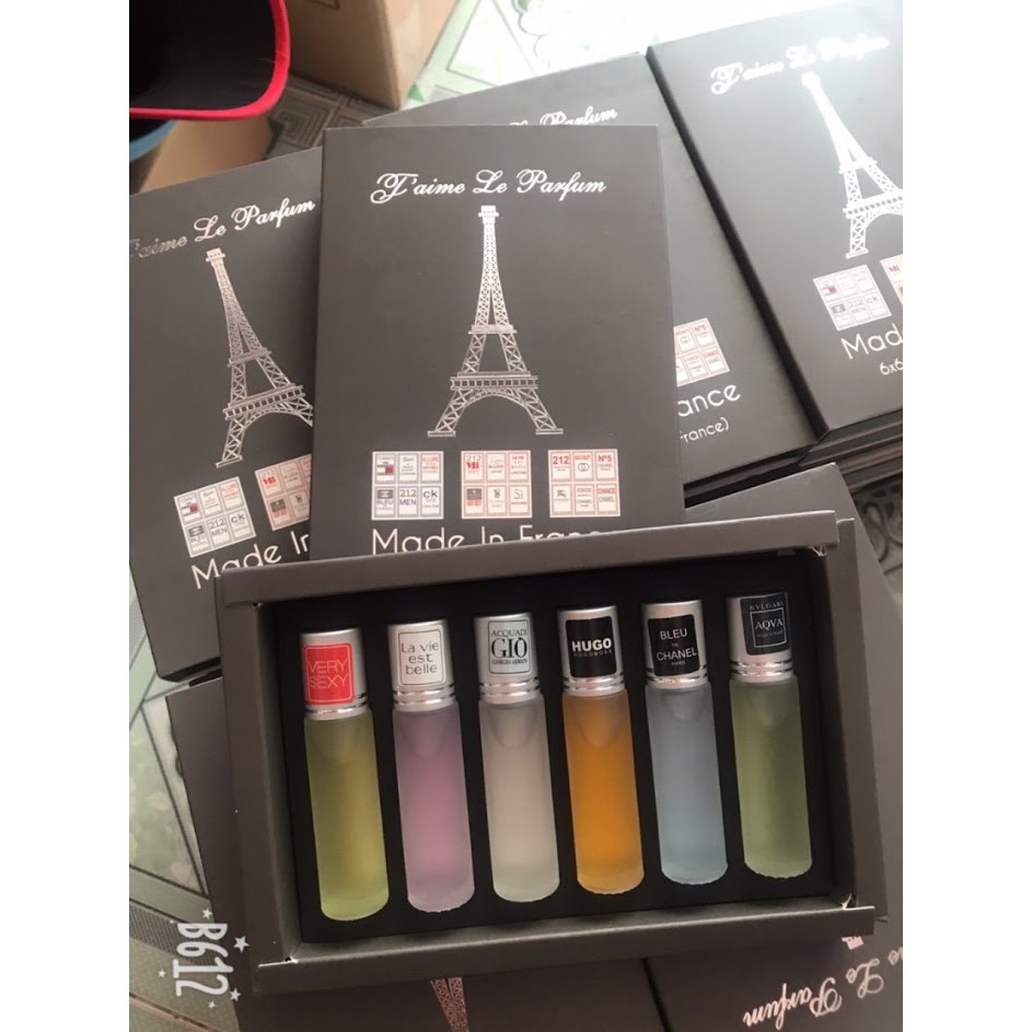 Set nước hoa 6 chai mini 6ml