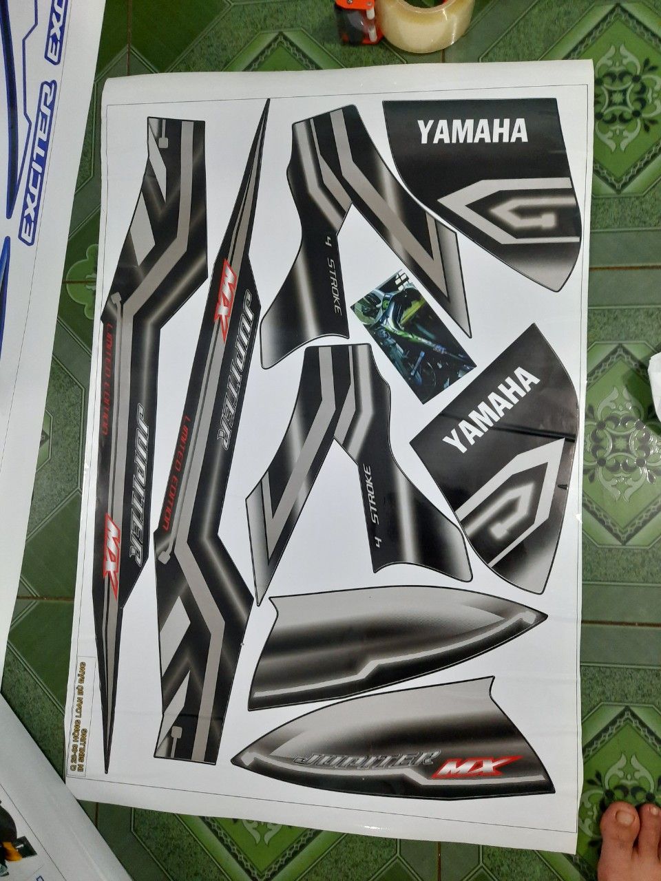 Tem rời dán xe Jupiter MX đặt in