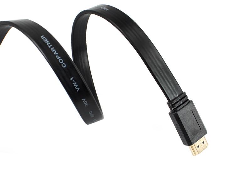 Dây cáp HDMI dẹp chuẩn 1080p 3D 4K 1.5m (đen)