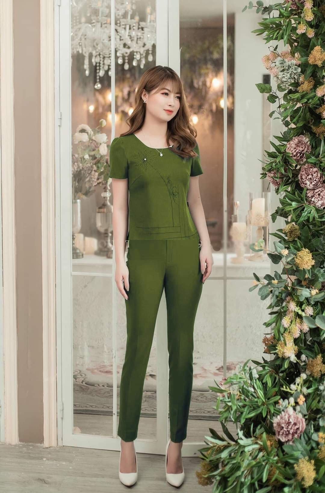 Set bộ nữ mặc nhà đẹp thun cát hàn