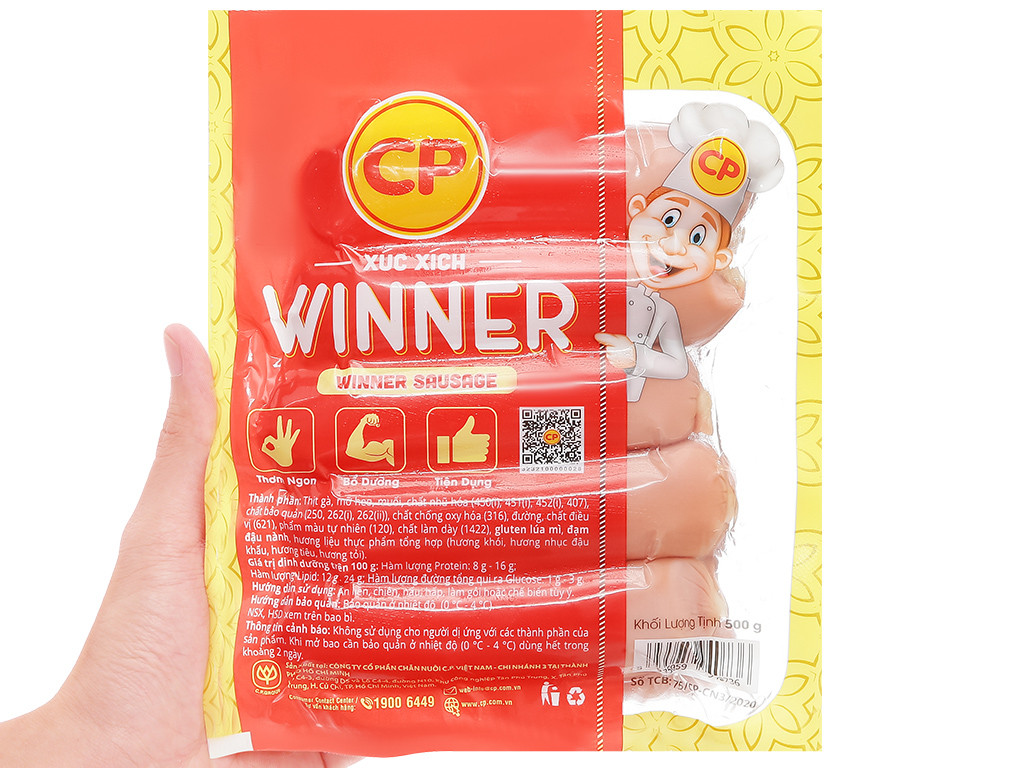 [HCM 2H] Xúc Xích CP Winner 500g hàng loại 1