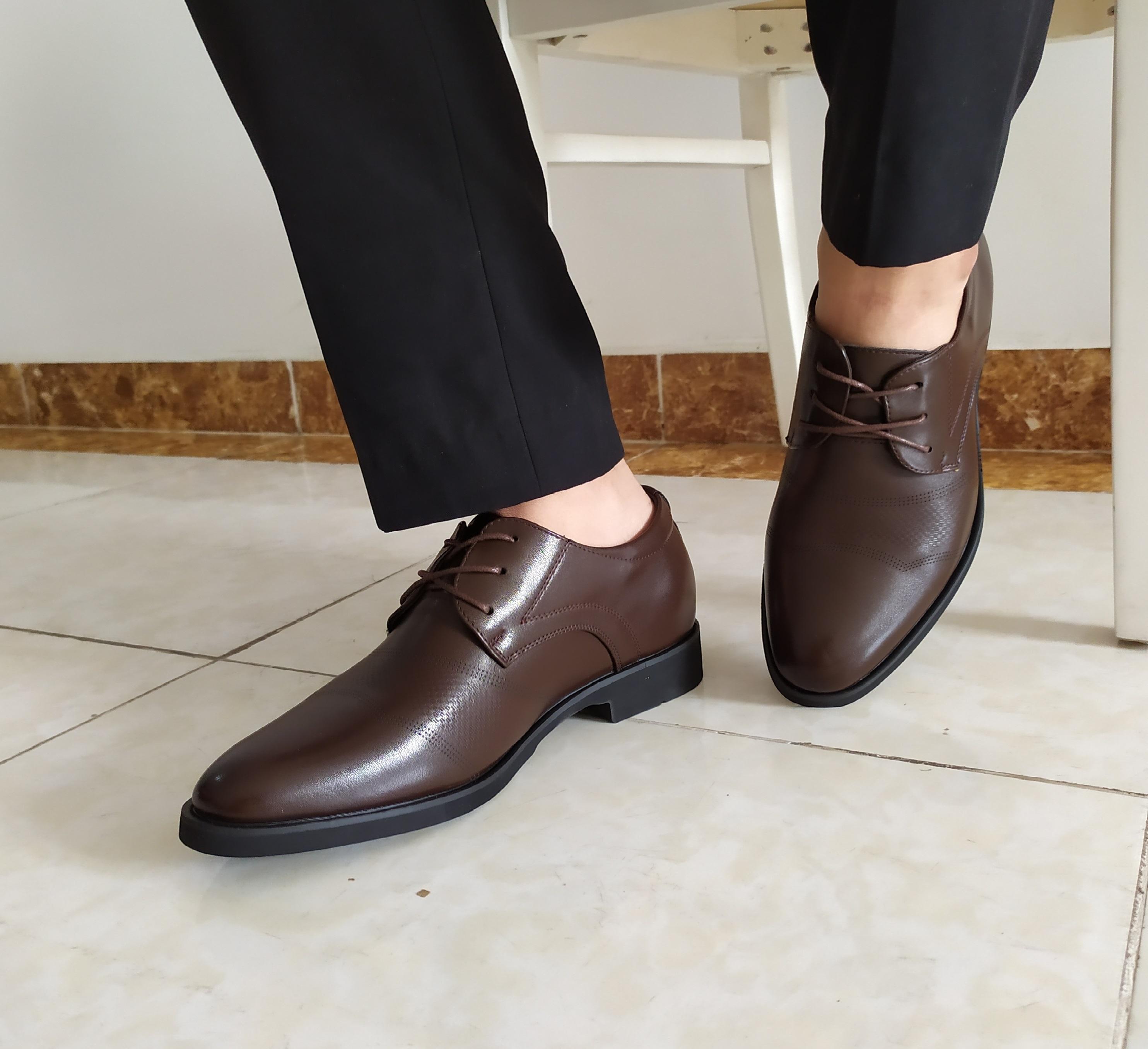Giày tây nam độn đế tăng chiều cao 7cm RB-04
