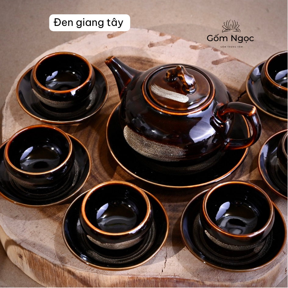 Ấm chén hãm trà pha chè dung tích 350ml, 600ml gốm sứ Bát Tràng