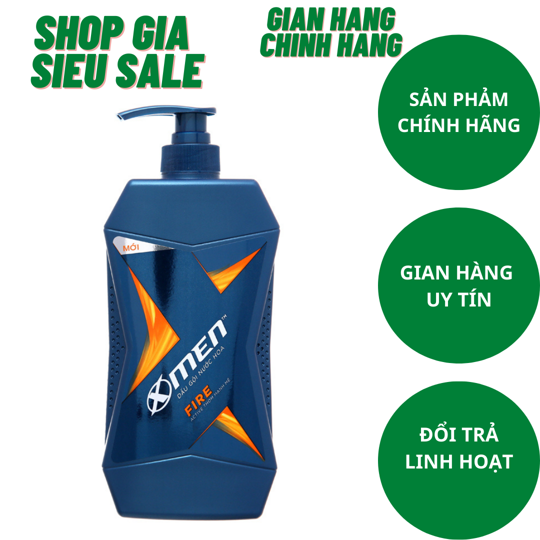 Dầu gội nước hoa X-Men Fire Active thơm mạnh mẽ 650g