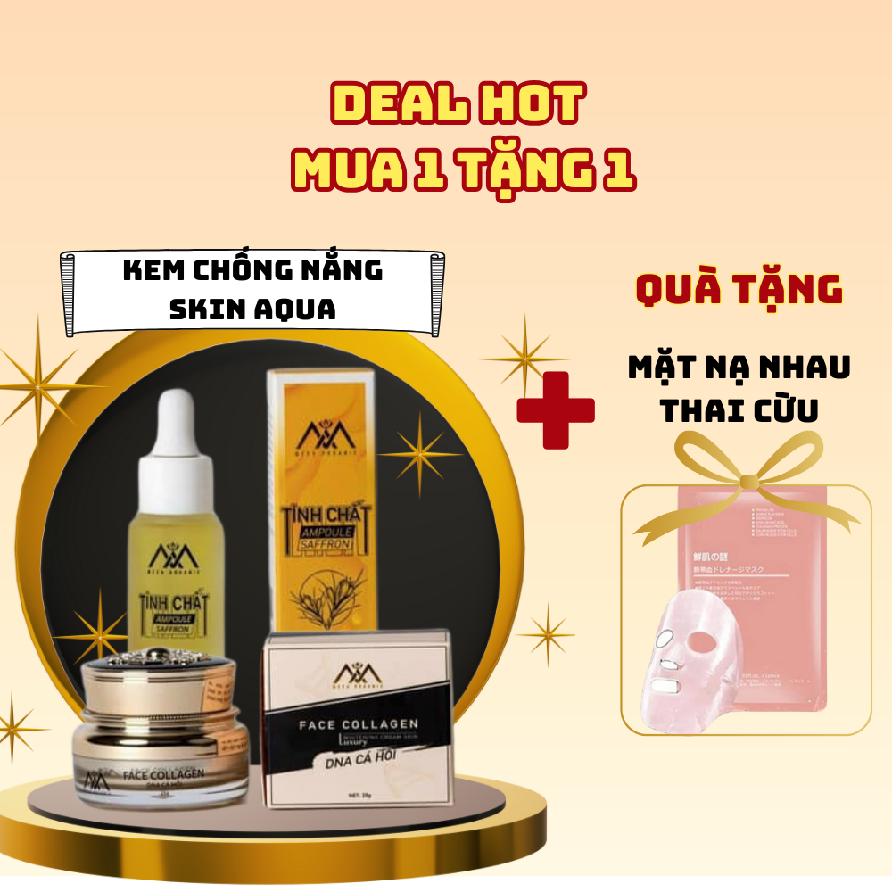 [HCM]Tinh Chất SErum Dưỡng Da Cá Hồi Ampoule safron + Tặng nạ nhau thai cừu