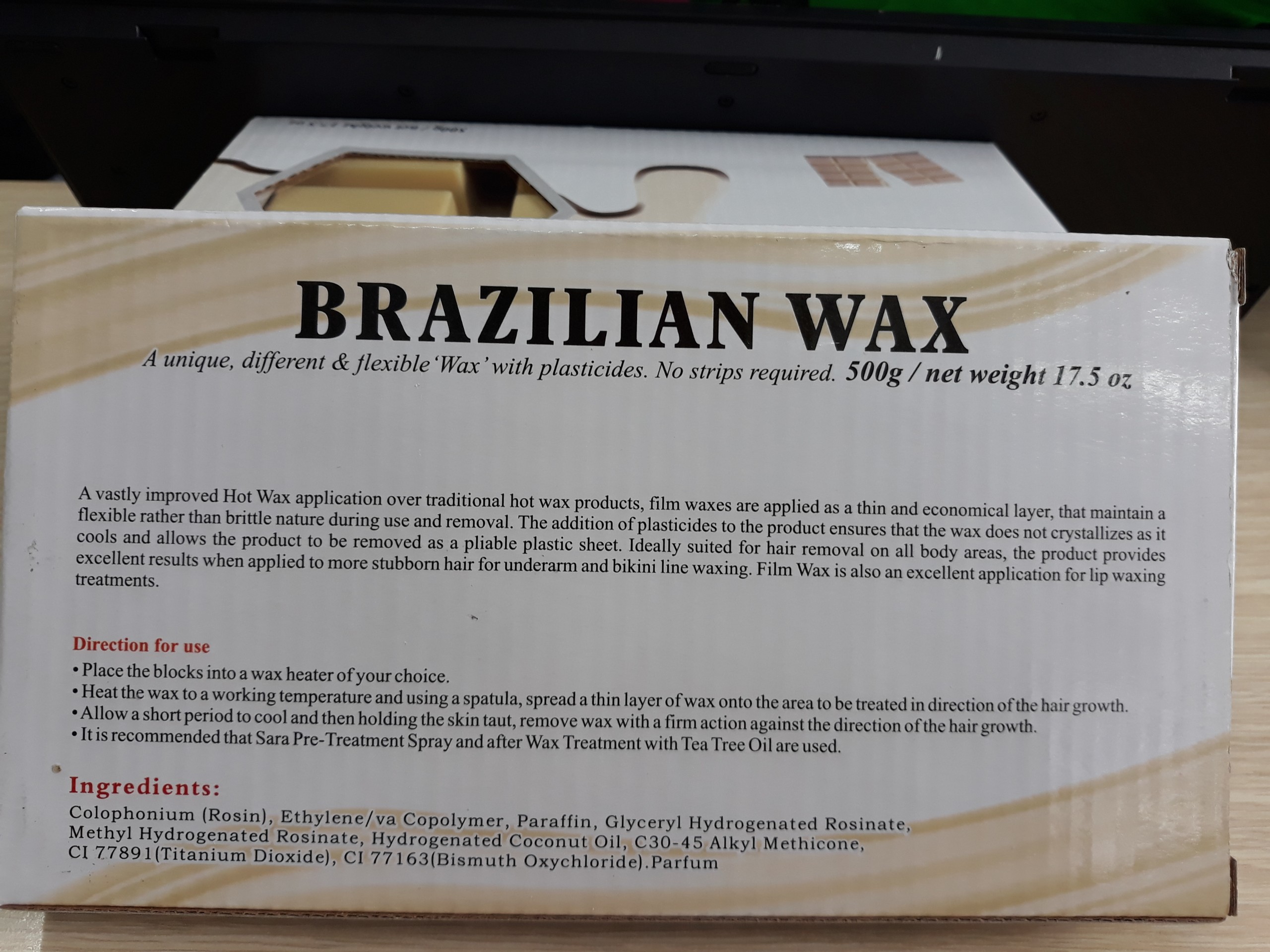 SÁP WAX LÔNG DẠNG CỨNG BRAZILIAN WAX (500G)