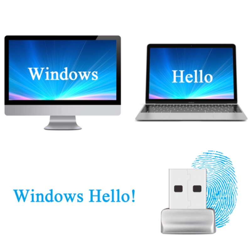 USB Fingerprint Reader for Windows Security Key Biometric Fingerprint Scanner Sensor Module for Instant Contact Easy