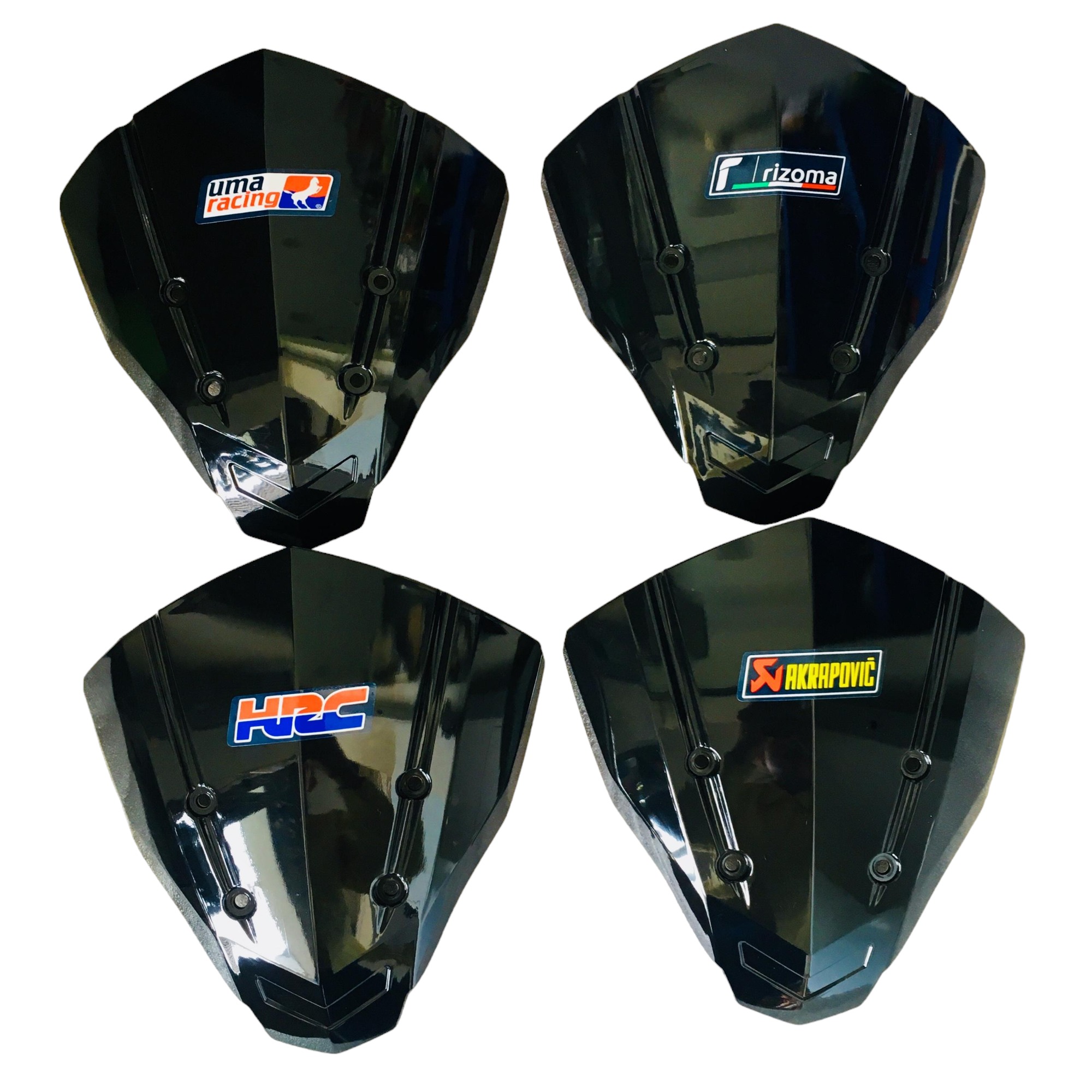 Mão chắn gió trong suốt lắp chuẩn Winner X V2 (Logo ngẫu nhiên) [Lựa ốc trang trí]