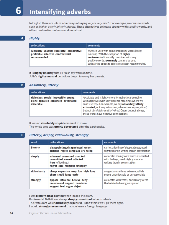 English collocations in use