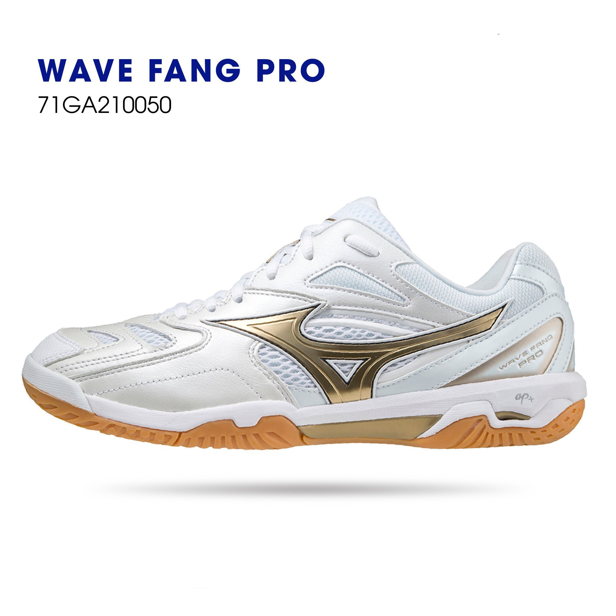Giày cầu lông Mizuno Wave Fang Pro 71GA210050 mẫu mới màu trắng gold