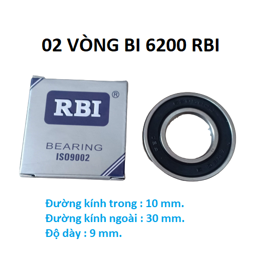 02 vòng bi 6200 RBI chất lượng cao