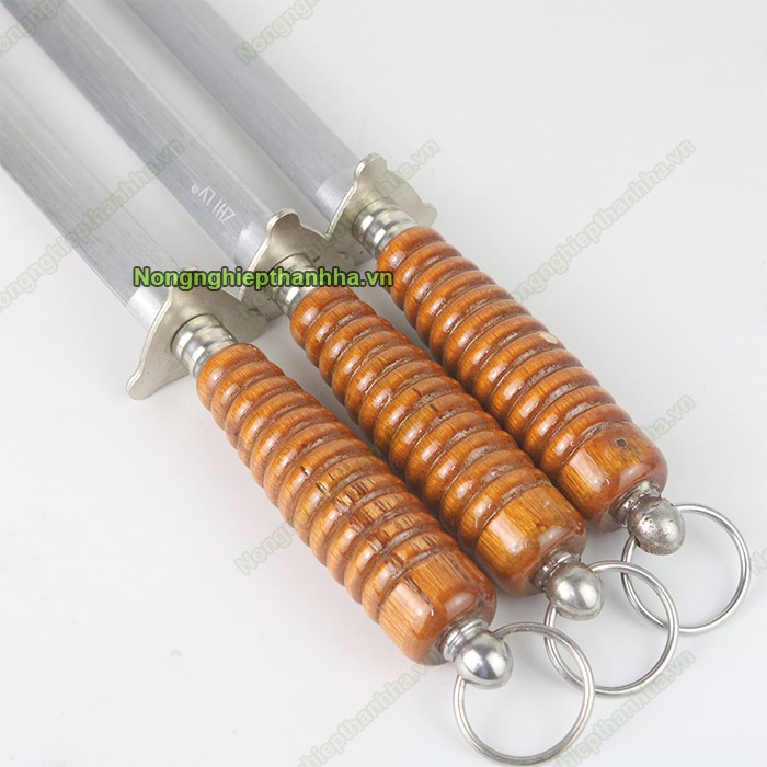 Cây mài dao kéo cán gỗ sắc bén