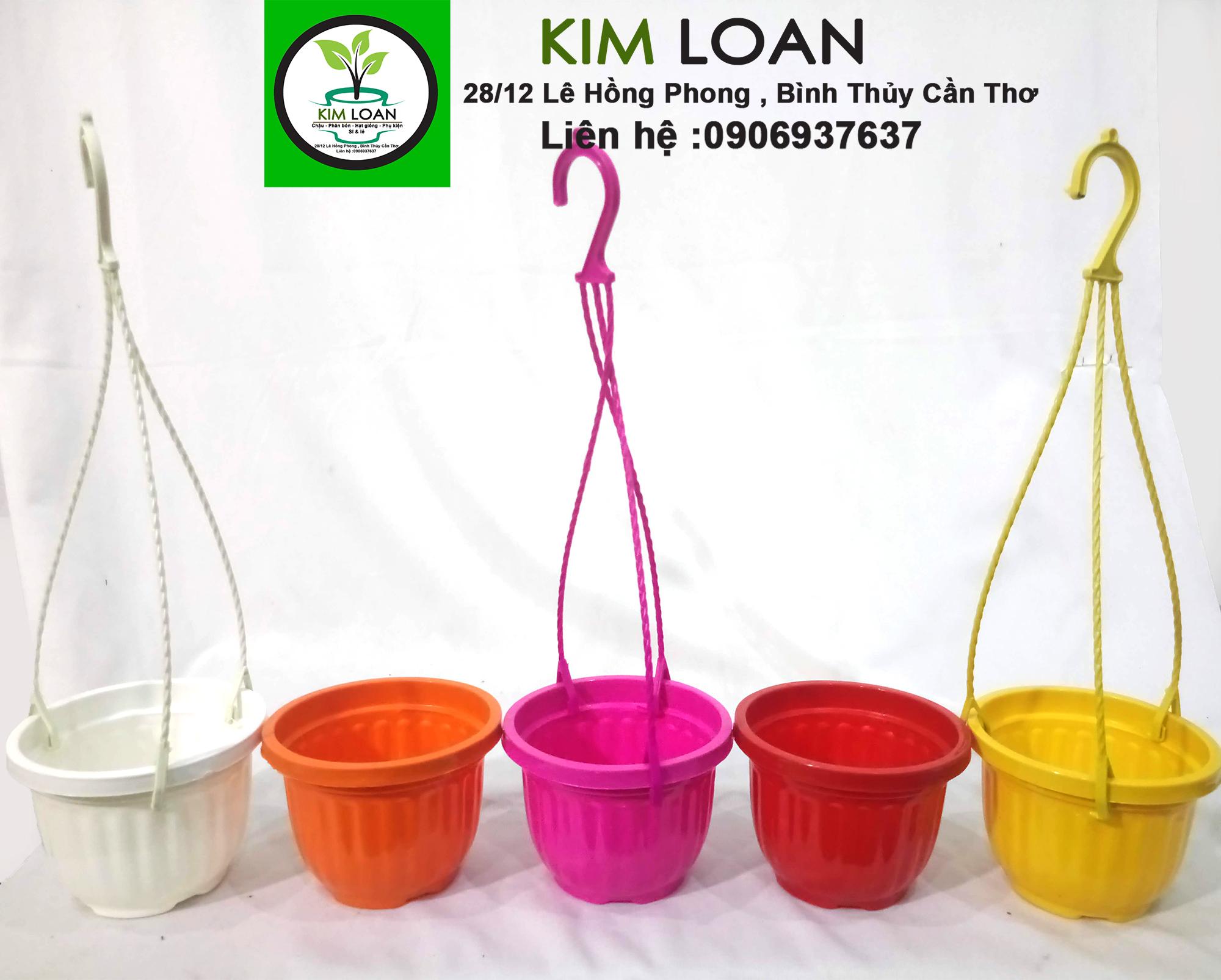 Combo 6 chậu nhựa treo trái bí cỡ trung 11x9cm