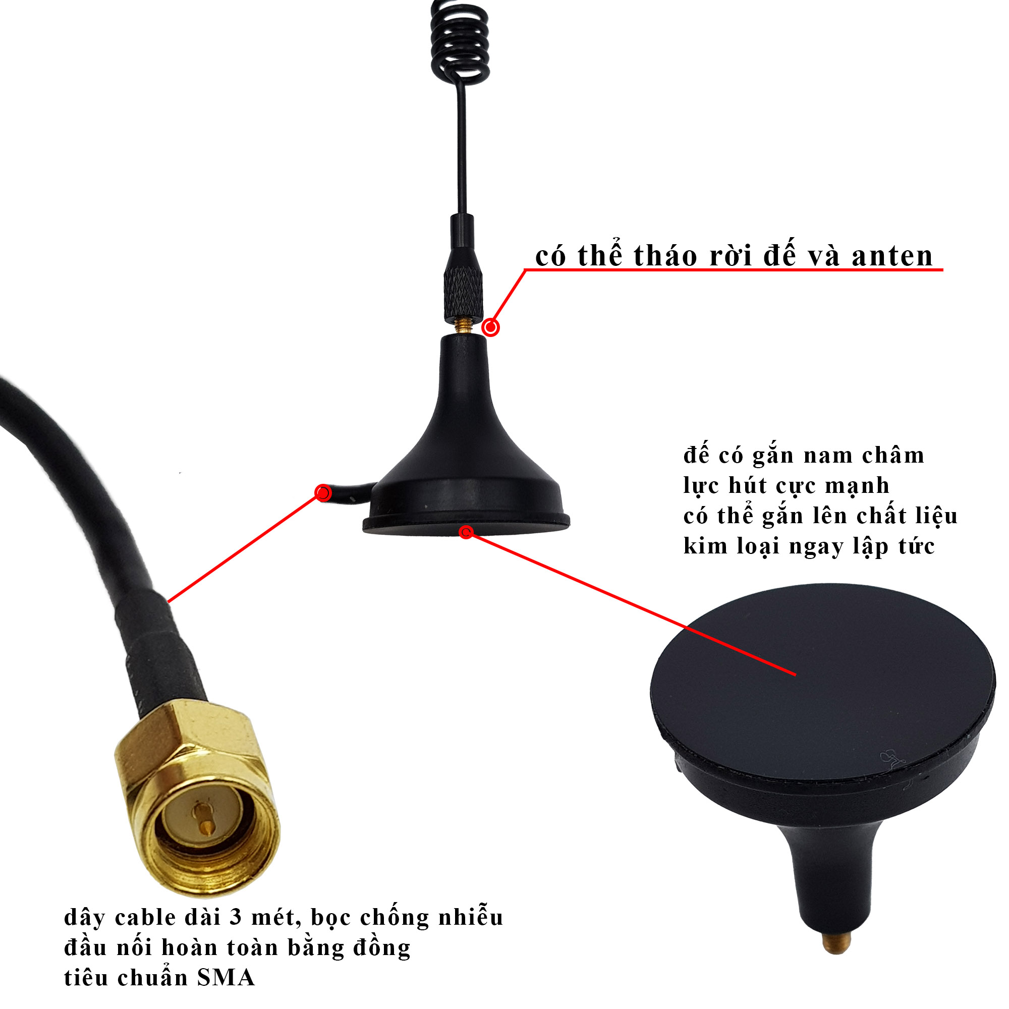 Anten Wifi, Bluetooth, ZigBee 2.4Ghz SMA 8dBi 23cm