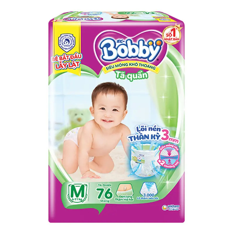 Bobby Diapers and Pants Size M76/L68/Xl66/Xxl60