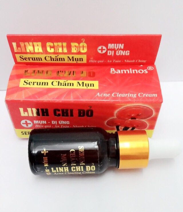 [HCM]Serum Mụn Trắng Da Liền Sẹo Linh Chi Đỏ