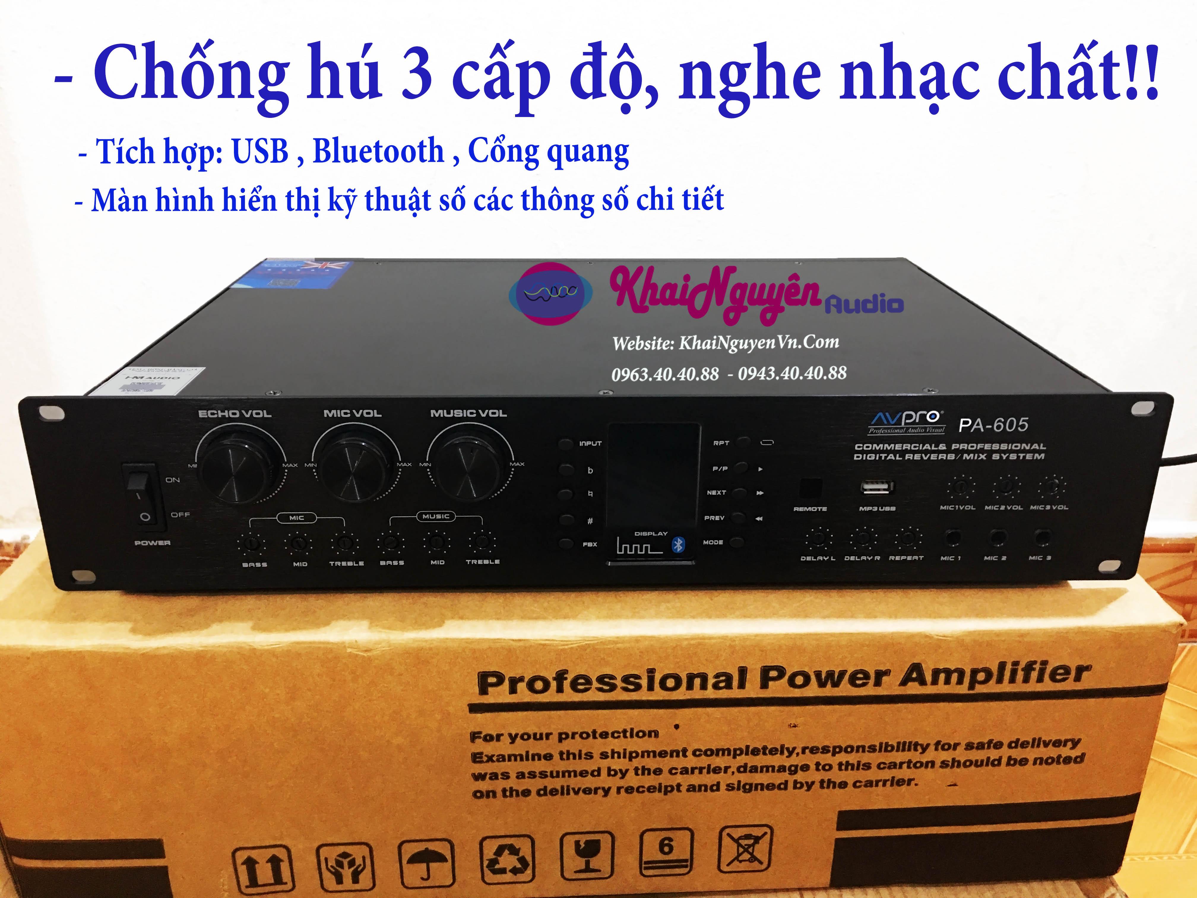 Ampli liền vang AV Pro PA605 bản cao cấp