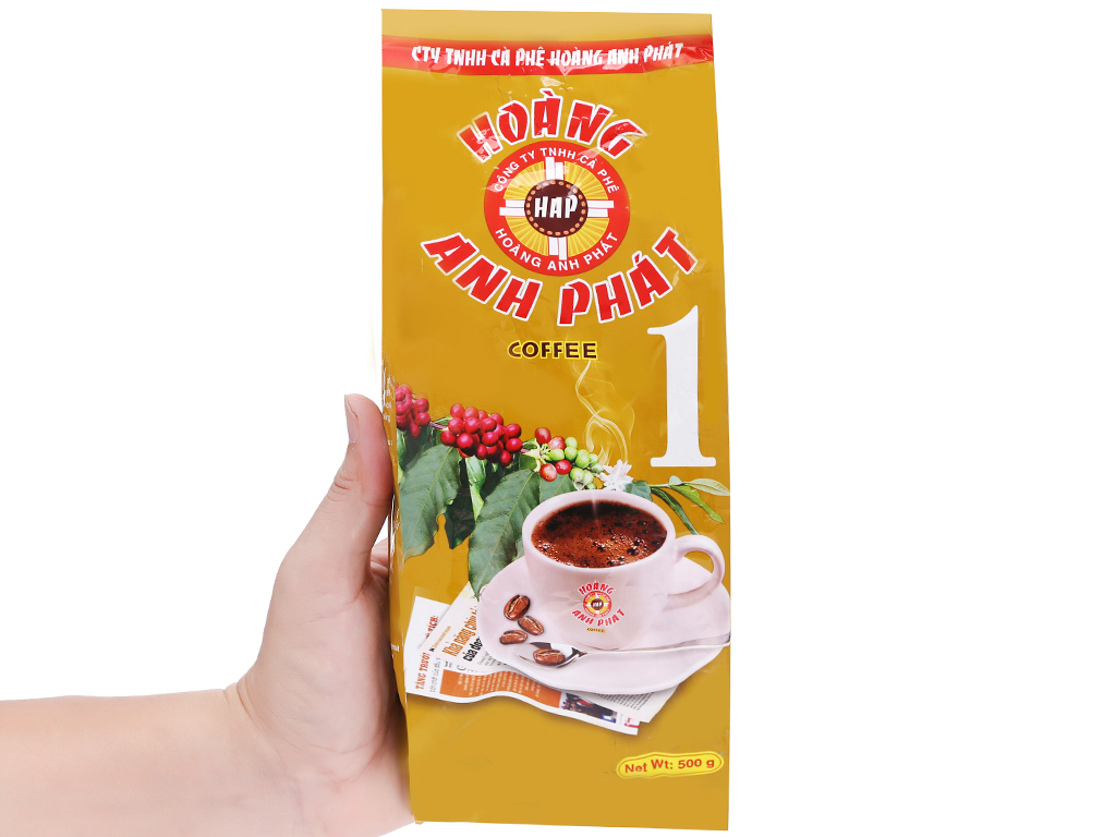 Combo 2 bịch Cà phê H"ren Hoàng Anh Phát số 1 500g (màu vàng 1 kg)
