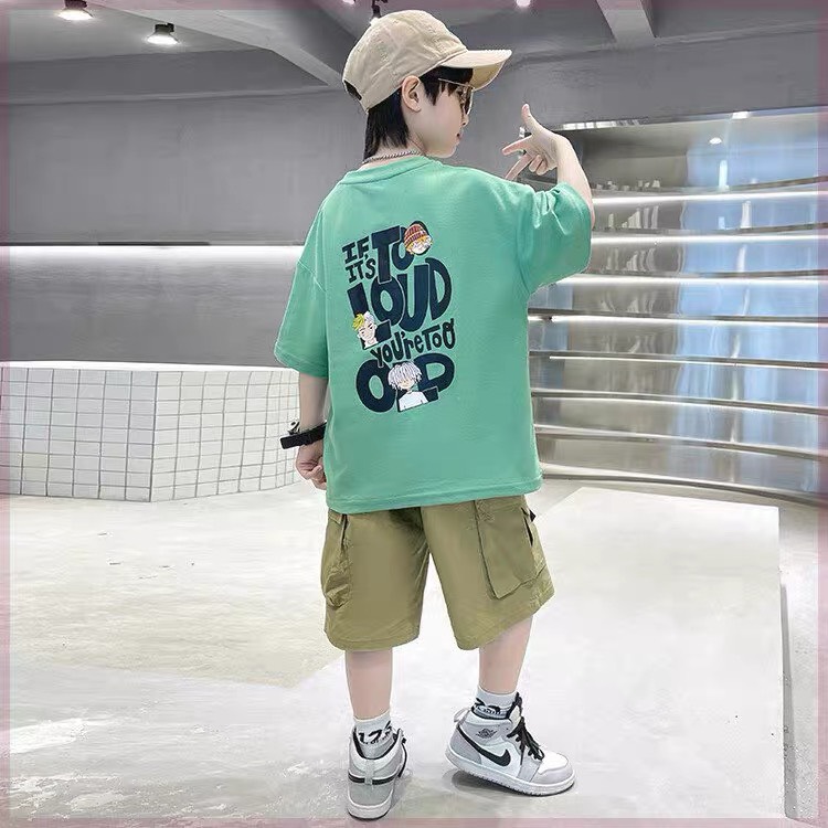 [SIZE ĐẠI+CỒ] SÉT ĐI CHƠI BÉ TRAI ÁO THUN + QUẦN KAKI