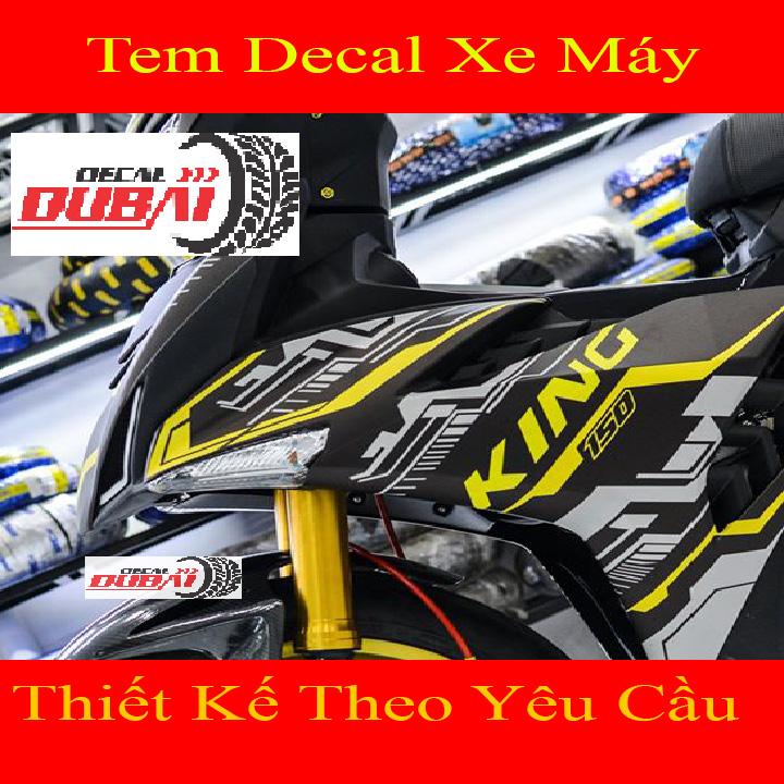 Tem trùm Exciter 150 Đen Nhám Chỉ Vàng
