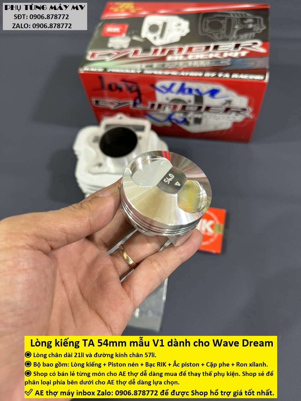 Lòng TA V1 54mm dành cho xe DREAM WAVE