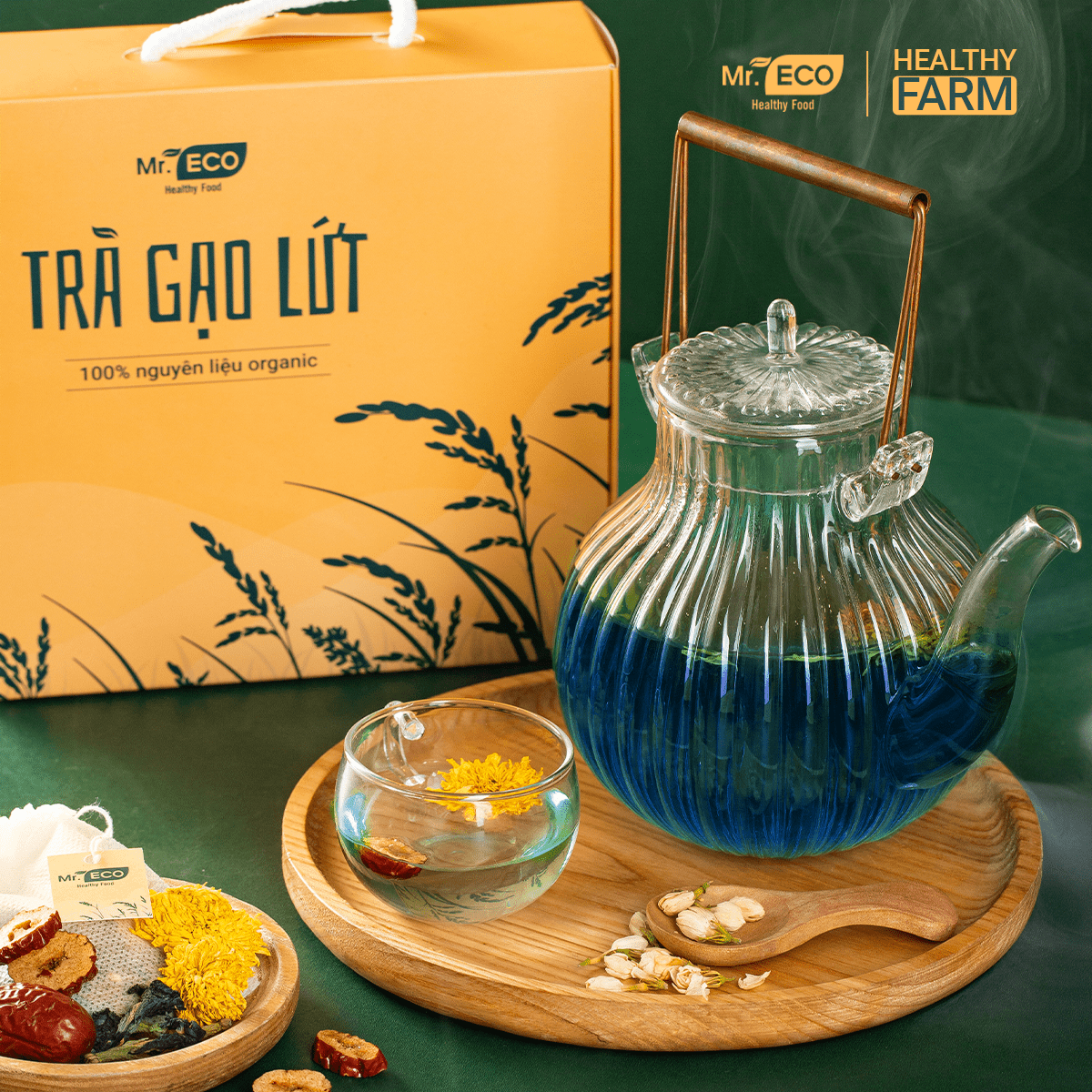 Set Trà Gạo Lứt Thảo Mộc Mix 8 Vị - Set 3 gói