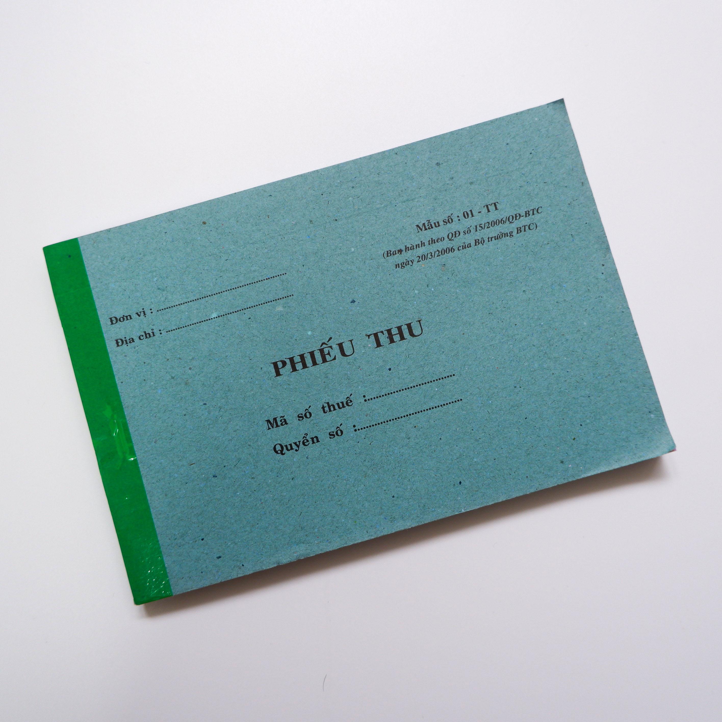 [HCM]Phiếu thu 3 liên 50 bộ 13x19cm