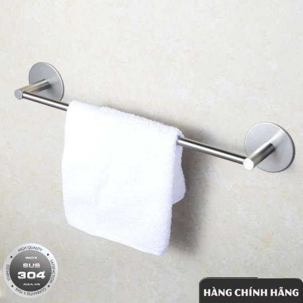 Thanh máng khăn đơn dán tường phòng tắm INOX SUS 304 cao cấp