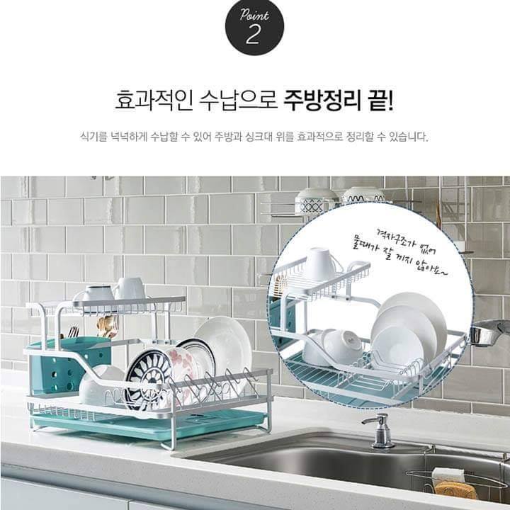 Kệ Úp Bát Đĩa 2 Tầng Lock&Lock LDR204