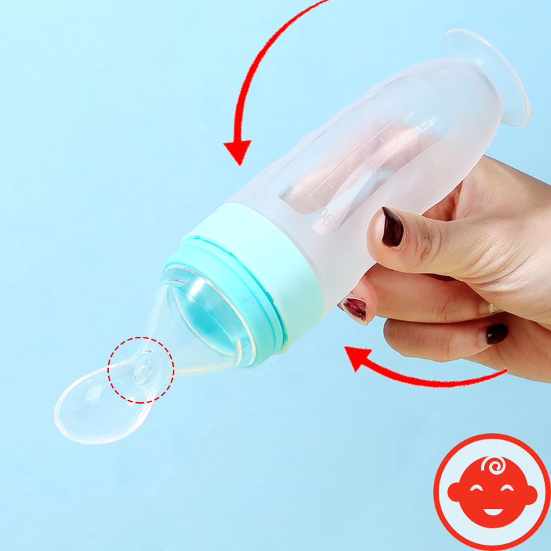 Bình thìa ăn dặm silicon JUBON CAO CẤP cho bé