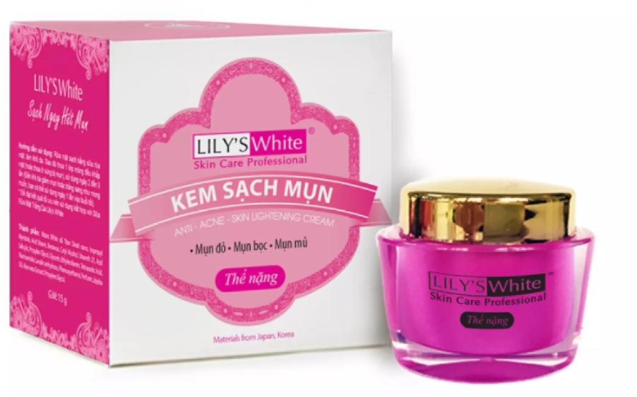 Kem mụn thể nặng lilys white