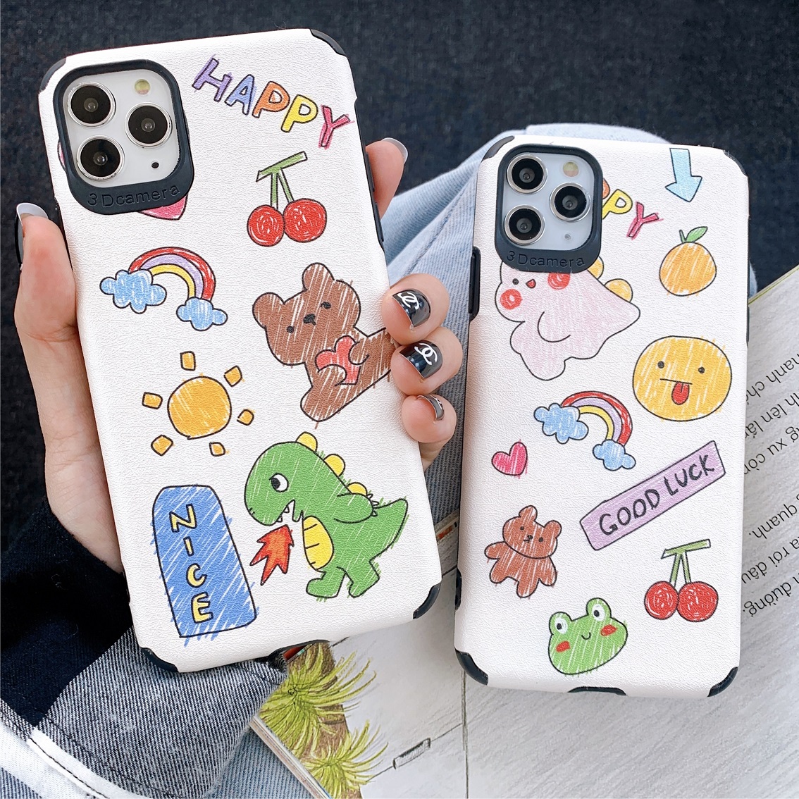 Ốp Lưng Da IMD Animal Happy