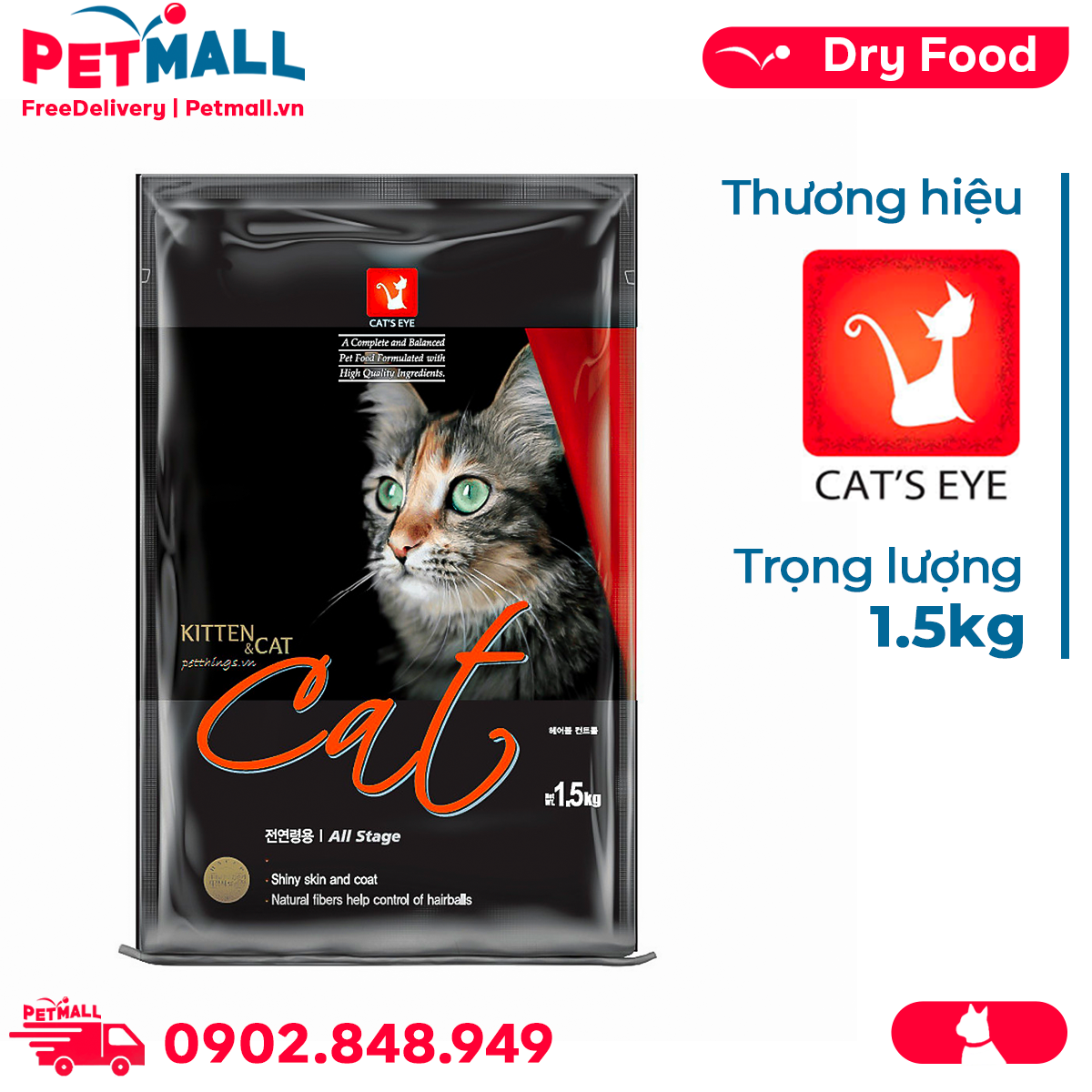 1.5KG - Thức ăn mèo CAT EYE Petmall