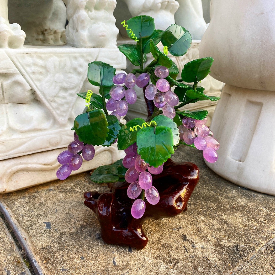 [HCM]Cây Nho Tài Lộc đá thạch anh tím 30cm