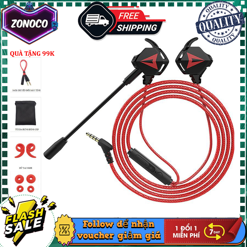 Tai nghe Gaming G901 jack 3.5mm có mic hỗ trợ tối đa cho chơi game và nghe nhạc , dùng cho mọi loại thiết bị PC,laptop,điện thoại... [Cam kết bảo hành 1 đổi 1 bởi Zonoco]