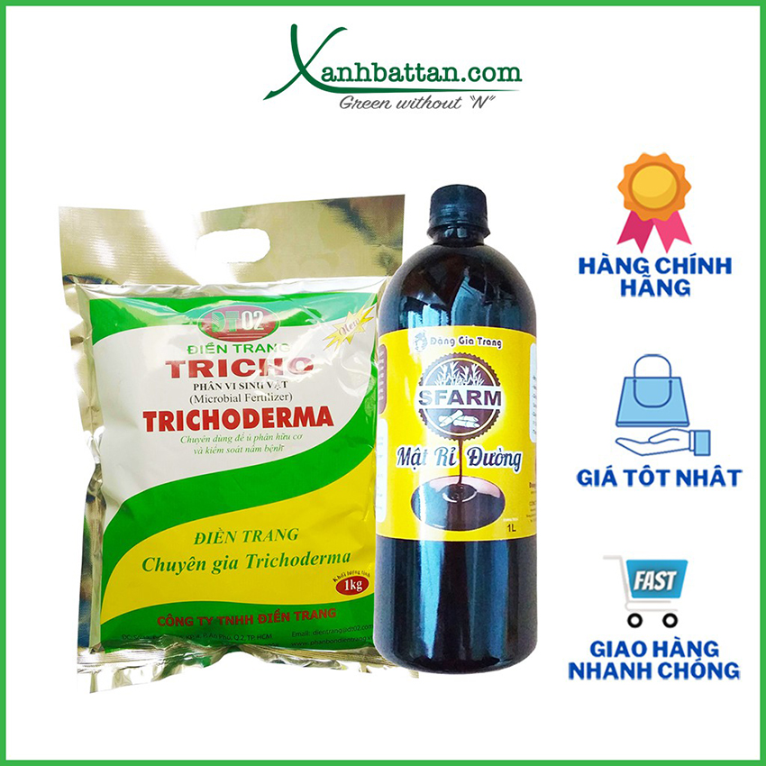 Bộ Đôi Mật Rỉ Đường 1 Lít Và Nấm Đối Kháng Trichoderma 1kg