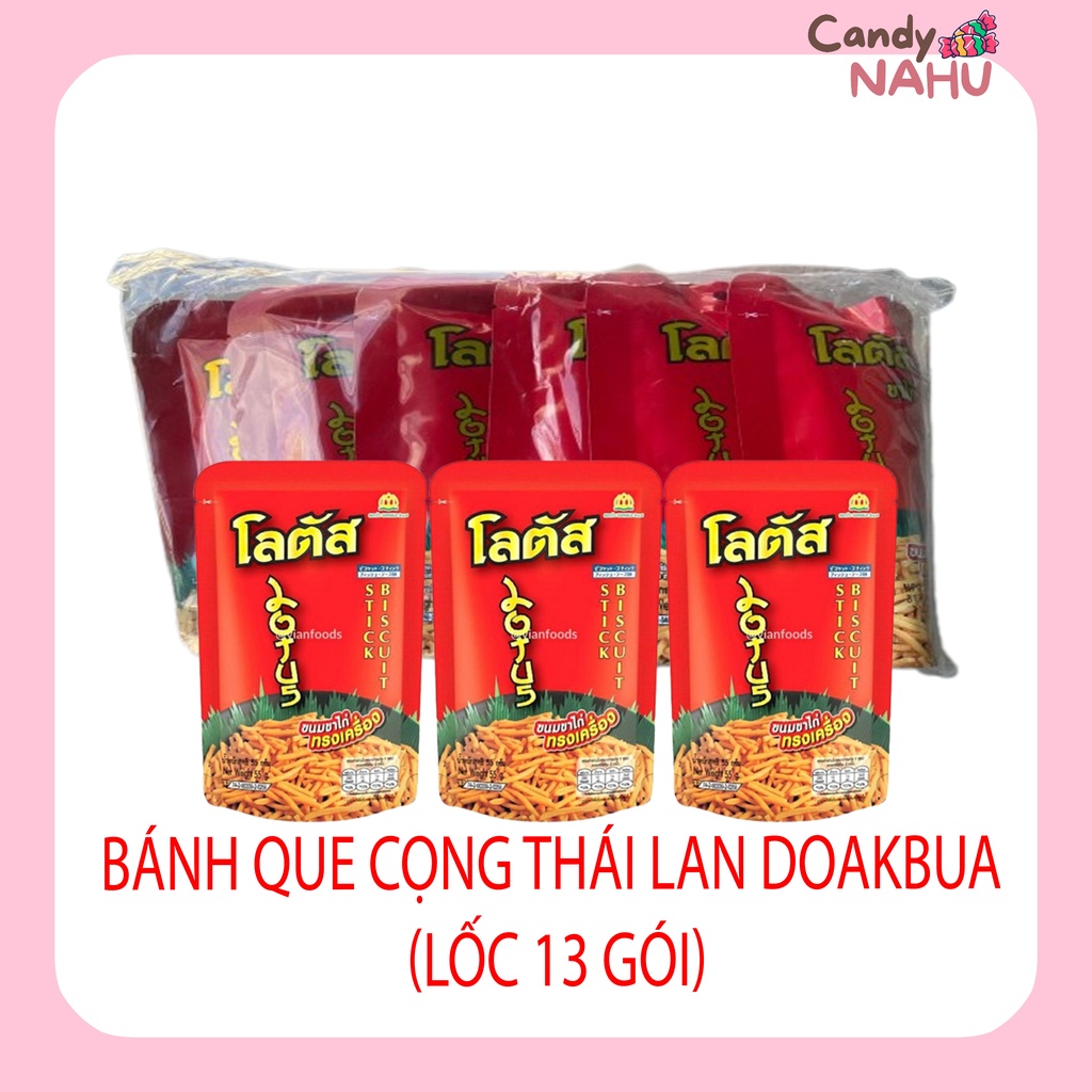 Bánh que cọng Thailand DOAKBUA (LỐC 13 GÓI)