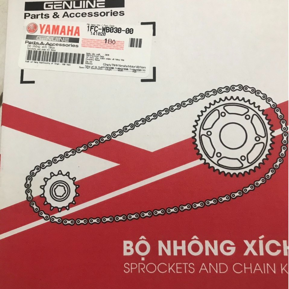 Bộ Nhông sên dĩa 3 món dành cho các dòng xe yamaha