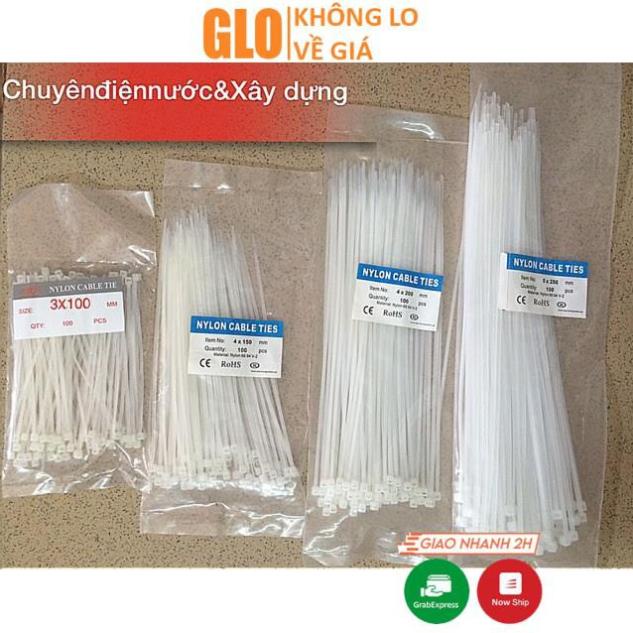Dây cáp rút nhựa, dây thít đủ size 10cm ,15cm, 20cm, 25cm, 30cm, 40cm