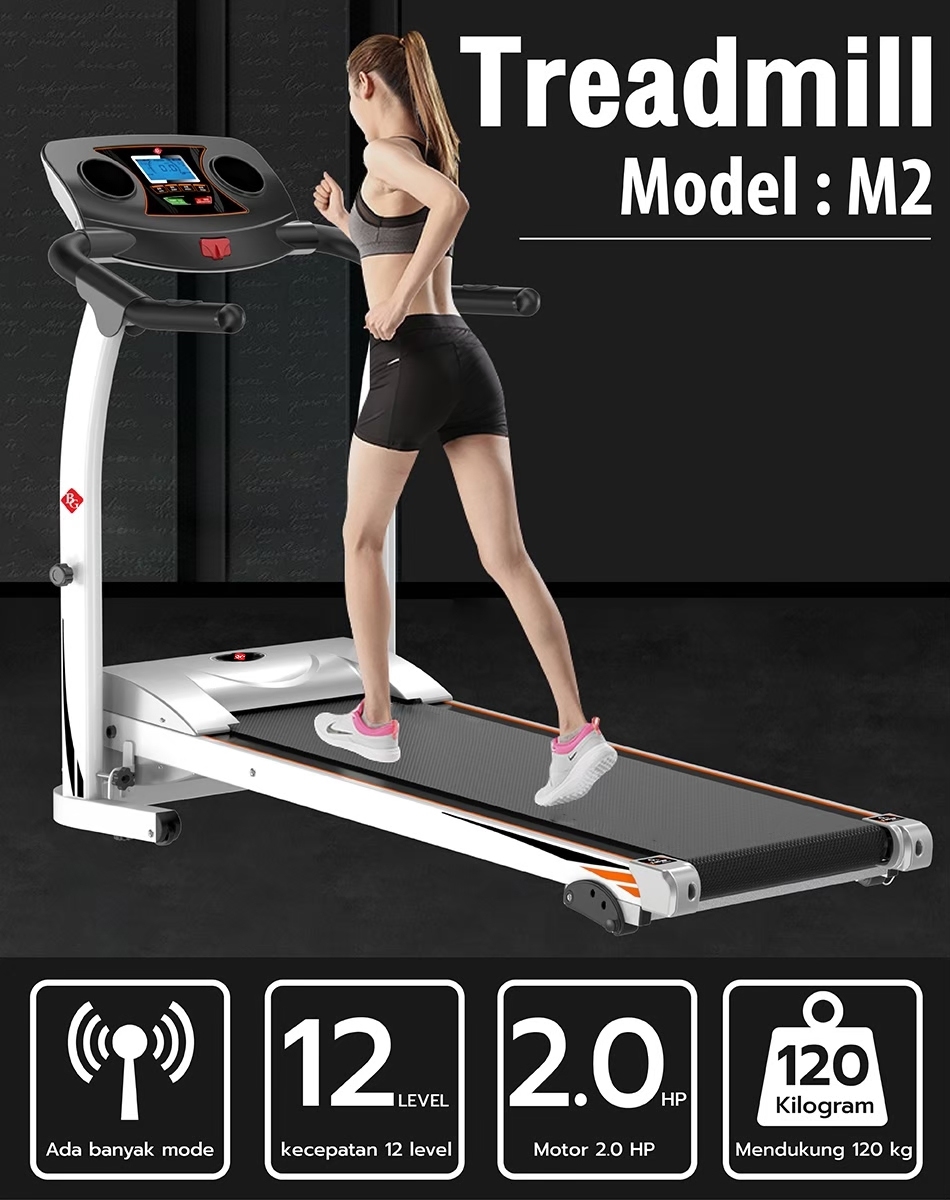 (TRẢ GÓP 0%) B&G Máy chạy bộ điện đơn năng (TREADMILL M2 ) Công xuất 2.0HP