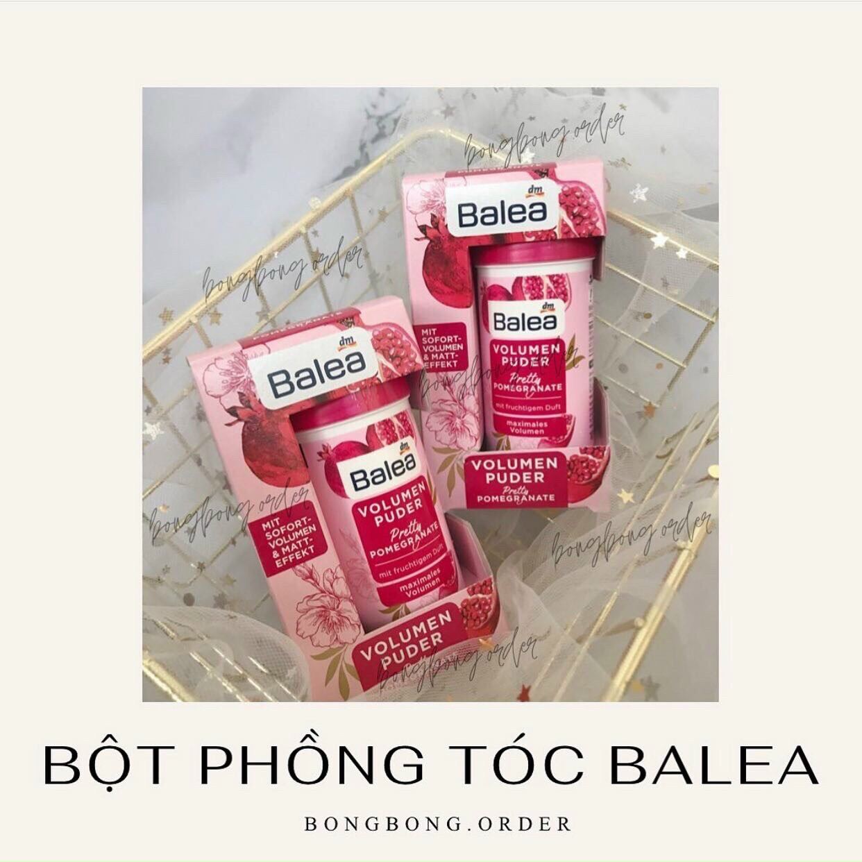 Bột làm phồng chân tóc Balea hàng Đức đủ bill