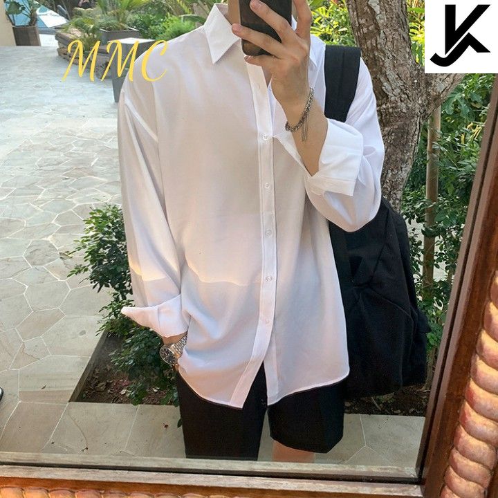 Áo SOMI Đen TRƠN DÀI TAY BASIC Nam Nữ Unisex