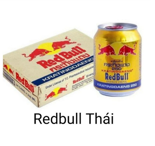 Thùng Bò húc Thái RED BULL Nhập khẩu Thái Lan (Thùng 24 lon)
